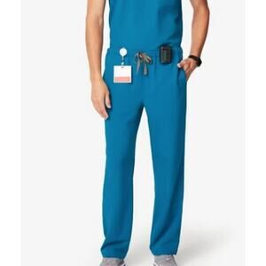 FIGS Men's Axium Scrub Cargo Pants in Alps Blue, Small
